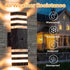 futxnziey 1 Pack Dusk to Dawn Outdoor Wall Lights, Modern Black Exterior Wall Sconce, Waterproof Aluminum Up and Down