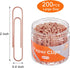 Rose Gold Paper Clips, 200 Count Large Size, 2 Inch Jumbo Paperclips, School and Office Supplies by NEEWAY