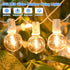 G40 25FT Dimmable 12+2 Bulbs Commercial Bosceos Outdoor LED Globe String Lights Shatterproof Waterproof Patio Lights