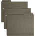 Smead 100% Recycled FasTab Hanging File Folder, 1/3-Cut Built-in Tab, Letter Size, 20 per Box