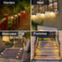 BKBB PPBB 16 Solar Deck Lights Outdoor, Pcs Solar Step Lights, Waterproof LED Solar Lights for Outdoor Stairs, Step