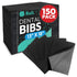 Reli. Black Dental Bibs (150 Pack) | 13"x18" Dental Bibs Disposable for
