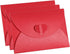 PATIKIL 12 Pack Gift Card Envelopes, Heart Shaped Clasp Mini Holders for Birthdays Weddings, Red