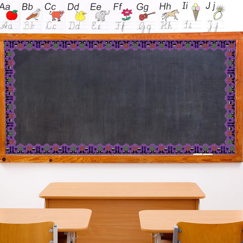 Whaline 69Ft Hocus Pocus Witch Bulletin Board Borders, 60Pcs Halloween Stickers for Classroom
