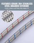 ALEASHA 20 Inch Stainless Steel Faucet Supply Lines, 3/8" x 3/8" FIP Connector, 2Pcs