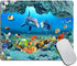 Mouse Pad, Rectangle Underwater World Dolphins Anti-Slip Rubber for Gaming Office Laptop, Cute Custom Pattern,