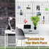Metal Grid Wall Panel, 17.3"×11.8" Wire Photo Display Organizer, 4-Pack Memo Board with Clips and Hooks