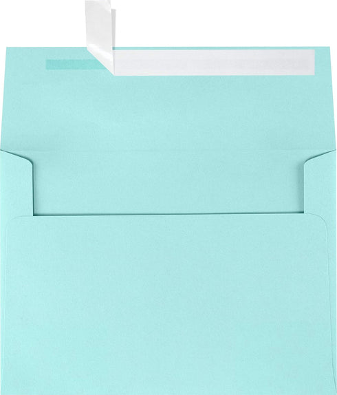 LUXPAPER A7 Invitation Envelopes, 50 Pack, Seafoam, for 5 x 7 Cards, with Peel and Press Seal