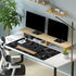 Black Topographic Map Extended Large Mouse Pad, XXL Gaming Desk Mat, 31.5x15.7inch with Stitched Edge for Home Office