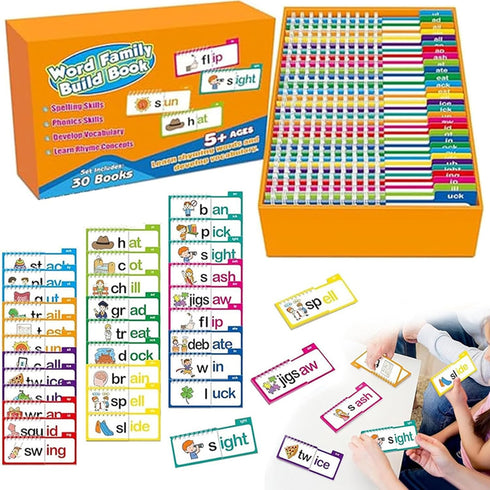 MOYEE 30 Read and Rhyme Flip Books Claritydream Flip Books ABC Vocabulary Flash Cards Interactive Reading Flash Cards