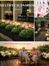 2 Pack (1White,1Pink) GIGALUMI Solar Garden Lights, LED Lily Garden Decor Carefree Solar Flowers Outdoor Waterproof