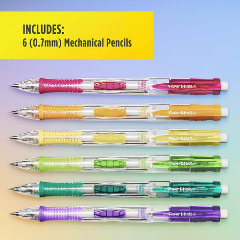 Paper Mate Clearpoint Mechanical Pencils 0.7mm, HB #2 Lead, Office & School Supplies, Assorted Barrel Colors