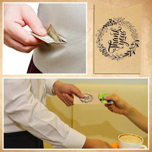 600 3.54 2.36 Inch Yinder Pcs Gift Card Sleeves Thank You Key Card Holder Envelopes for Blank Hotel Protector Thank You