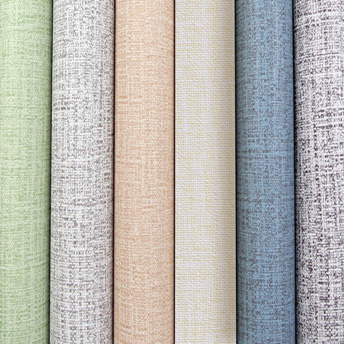 Yancorp 10ft Cream Textured Fabric Wallpaper, Faux Grasscloth Beige, Peel and Stick Self-Adhesive Removable Wall Paper