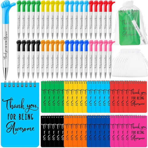 PerKoop 40 Sets Graduation Appreciation Gifts with Thumbs up Pens and Motivational Notebook