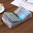 RFID Blocked Leather Credit Card Holder & Business Card Organizer, 60 Card Capacity (Red)