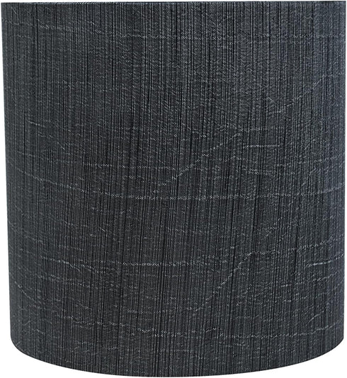 Aspen Creative 31193A Small Clip-On Drum Lamp Shade in Grey and Black, 5" Top