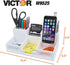 Victor Pure White Desktop Organizer - 4" x 5.5" x 10.4"