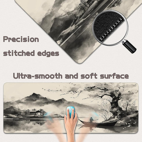 Yuhijoy (31.5"11.8") Gaming Mouse Pad - Japanese Painting Large Mouse Pads for Desk - Desk Mat for Keyboard and Mouse