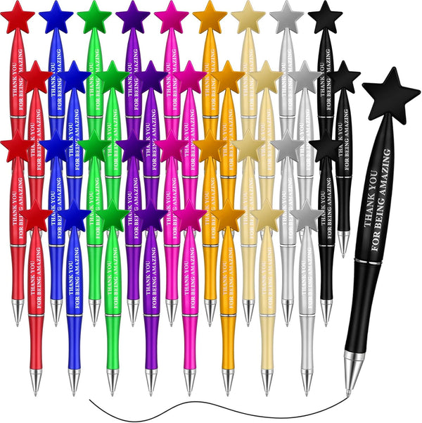 Yeaqee 36 Pcs Appreciation Pens Bulk - Inspirational Ballpoint Gifts, Thank You for Being Amazing for Employee Coworker