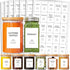 GPOVVIMX 191 Spice Jar Labels Preprinted Minimalist Stickers - White Waterproof Label -