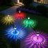 echosari 2 Pack Color Changing Solar Pathway Lights, Dynamic Pattern Multicolor &