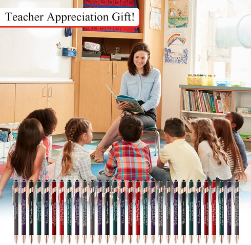Kosiz 50 Pcs Teacher Appreciation Gifts, Metal Screen Touch Stylus Pens for Teachers