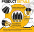 3 Pcs Rubber Air Tool Tips, Blow Gun Rubber Nozzle for Air Tool Parts & Accessories