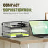 Daltack 3-Tier Paper Organizer - Black Mesh Desk Letter Tray with Handle for A4 File Folder, Paper Organizer