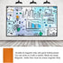Dry Erase Magnetic Sheet, Magnetic Board - 11.7 Inch x 8 Inch, Orange, 2 Pack