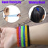 Pack of 60 Colorful Wrist Coil Keychain Wristband, Spiral Key Ring Bracelet Key Holder for Pool Gym ID Badge
