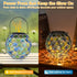 2 Pack Uspring Crystal Mosaic Solar Lanterns Outdoor Waterproof Decorative Hanging Solar Lights for Outside, Gifts