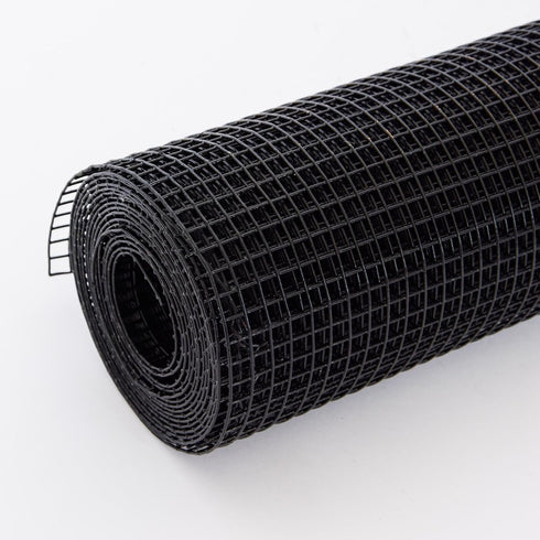 24" 50' 1/4inch 21 (2450-21Gauge) x Hardware Cloth Gauge, Black Galvanized Welded Wire Mesh Roll for Chicken Coop