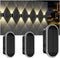 Solar Fence Lights Outdoor, 3000K/4000K/6000K 3 Modes Solar Wall Lights Outdoor Waterproof,