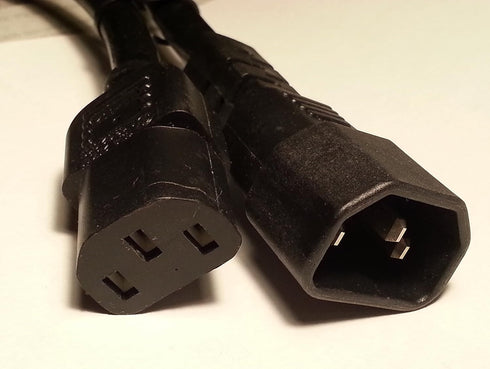 PC Accessories 6' 14 15A 6 IEC-320-C14 IEC-320-C13, - Universal Power Extension Cord AWG Heavy Duty - Feet to CSA, UL