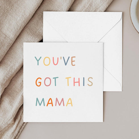 TEEMI -You've Got This Mama/New Mum Card Positivity Card New Baby Pregnancy Baby Shower Message Cards
