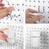 Kuhome 6 Sets Pegboard Hooks with Pegboard Cups, Ring Style Pegboard Bins for Organizing Storage, White Cup Holder