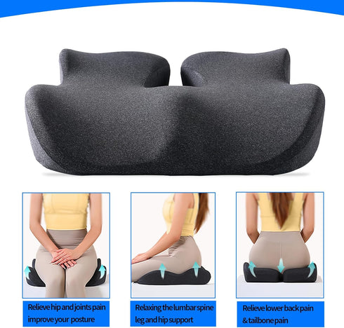 putorex Tailbone Large Seat Cushion High Density Memory Foam Cushion for Cars&Trucks Seat,Office Chairs Seat