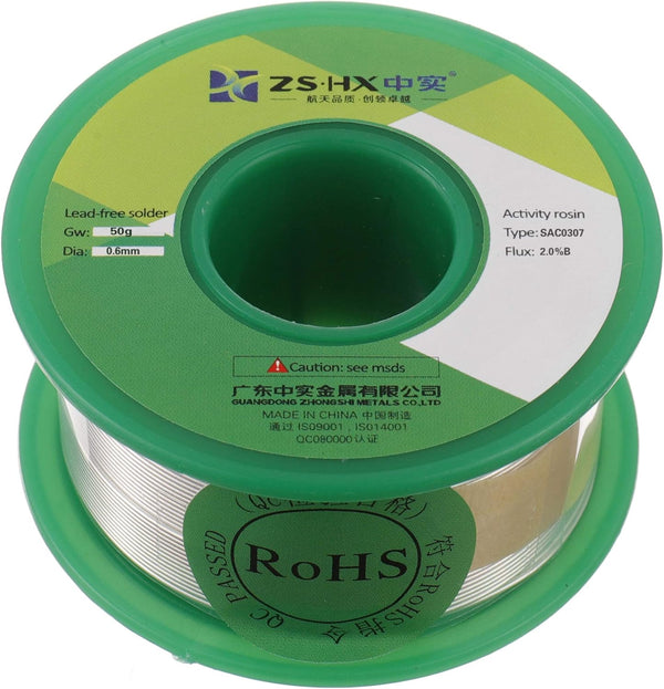 Sn99 Ag0.3 Cu0.7 Rosin Core Solder Wire for Electrical Soldering 0.6mm 50g Solder Wire