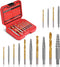 14 Pieces Screw Extractor Set, 35# Cr-Mo & 6542 HSS Steel Cobalt Left Hand Drill Bits for Removing Stripped Screws and