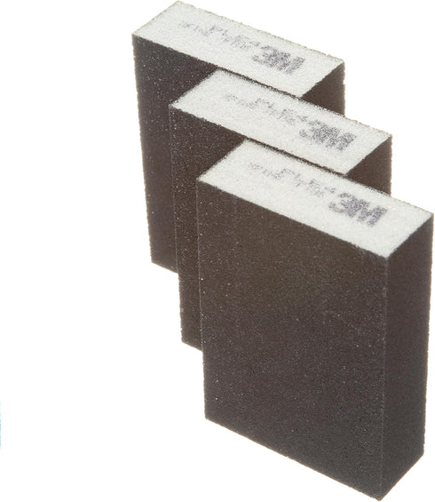 3M 3-3/4-in 2-5/8-in 1-in, 3-Pack Medium/Coarse Sanding Sponge, x x