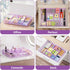Marbrasse Expandable Desk Drawer Organizer, Mesh Tray with 10 Adjustable Compartments for Office Supplies, Makeup &