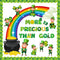 Pasimy St. Patrick's Day Bulletin Board Decoration, Lucky Shamrock Cutout Border for Classroom Decor