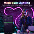 L8star 16.4ft RGB LED Neon Rope Light with Remote Control, Smart Color Changing DIY Mode Neon Flex Strip Lights