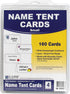 C-Line Small Name Tent Cards, White, Scored, 2 x 3.5-Inches, 160-Count