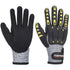 Portwest A722 Anti Impact Safety Work Gloves, Cut Resistant, Gray/Black, Large