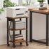 TUTOTAK 3 PS02BB001 Tier Printer Stand, Rolling Printer Cart with Power Outlets and USB Ports, Mobile Printer Table