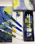 Starry Night Pens, Van Gogh Office Supplies, Black 0.5mm Fine Point Smooth Writing Pens for Journaling