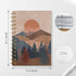 Boho Sun Mountain Spiral Notebook, 5.5x8.3 Inches, Preppy Nature Journal