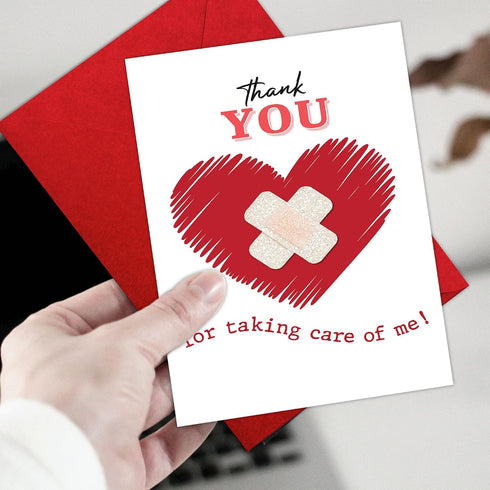 8x5.3 Inch Thank You for Taking Care of Me Greeting Card Heartfelt Appreciation for Your Unwavering Support